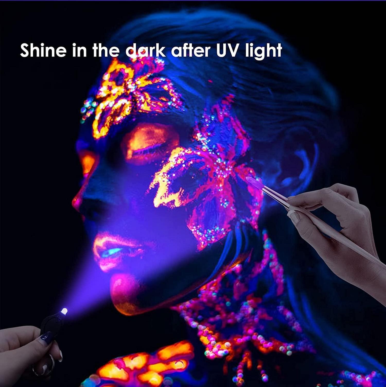 Creamify Bodypainting Farben 23 Stück UV Körperfarbe Schwarzlicht Neon Farbe