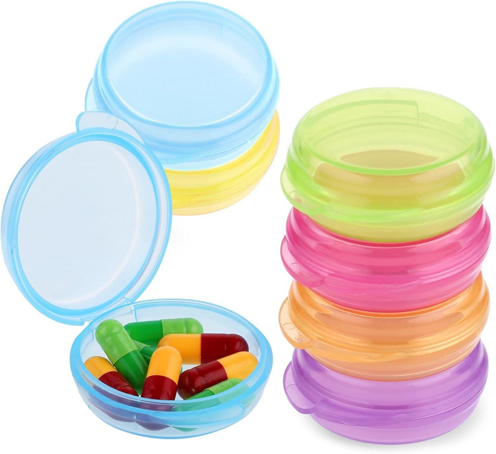 Kleine Pillendose Mini-Pillen-Organizer Aufbewahrungsbehälter 7 Stück