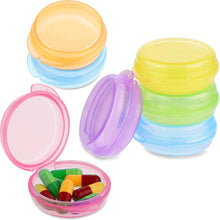 Set mit 7 kleinen Pillendosen Tragbarer