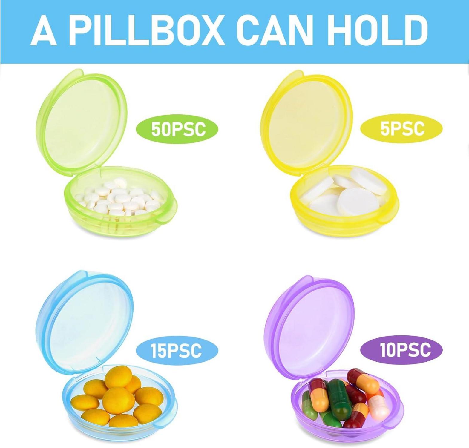 Kleine Pillendose 7er Set Mini Organizer Reise Aufbewahrung