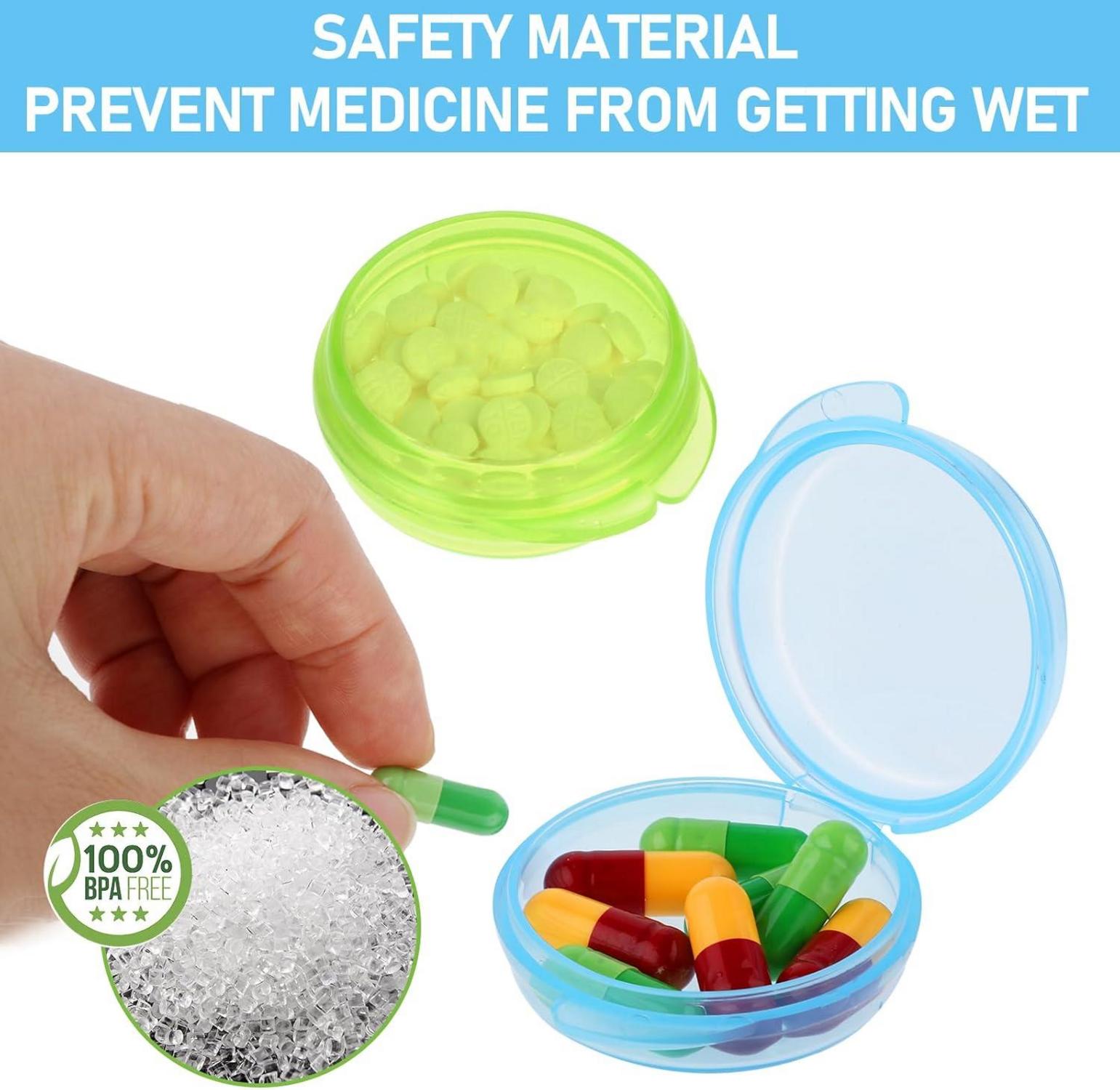 7er Set Kleine Pillendose Mini-Pillen-Organizer Tragbarer