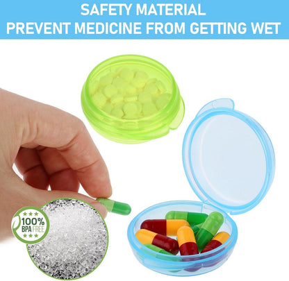 7er Set Kleine Pillendose Mini-Pillen-Organizer Tragbarer