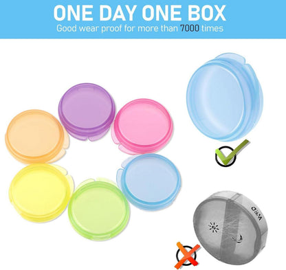Kleine Pillendose 7 Stück Mini-Organizer Reise Etui Tragbar, Aufbewahrungsbehälter