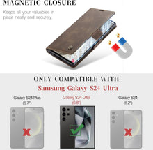 Samsung Galaxy S24 Ultra 5G Hülle - Premium Leder Flip Case