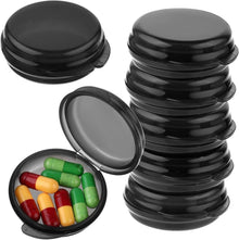 Mini Pillendose 7er Set Pillen Organizer Reise Etui Schwarz