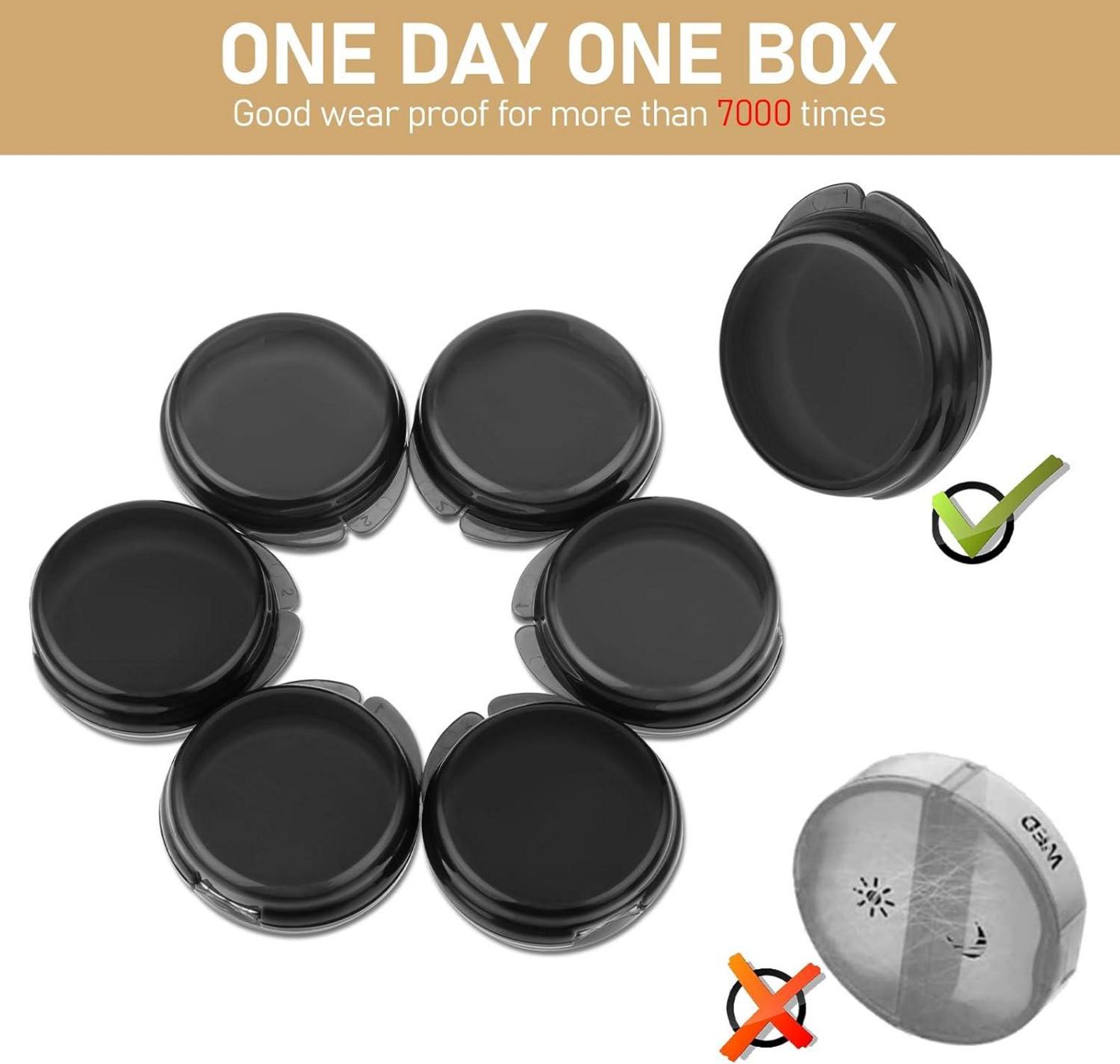 Mini Pillendose Etui 7 Stk. Reise Tragbar Kunststoff Organizer