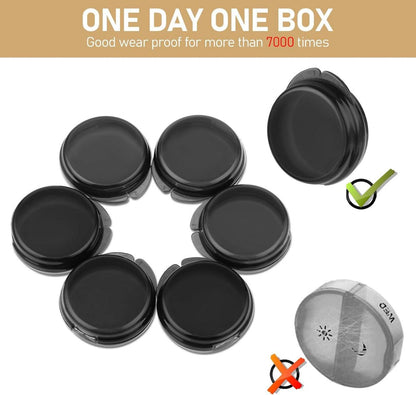 Mini Pillendose Etui 7 Stk. Reise Tragbar Kunststoff Organizer