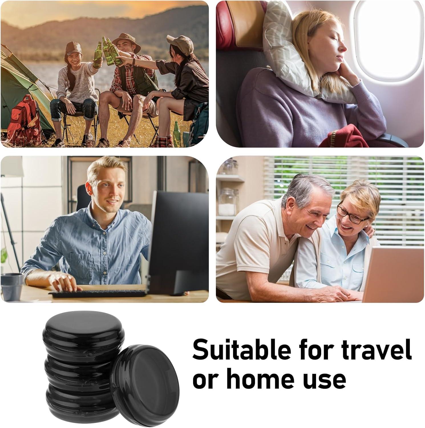 Mini Pillendose 7 Stück tragbarer Pillenorganizer schwarz