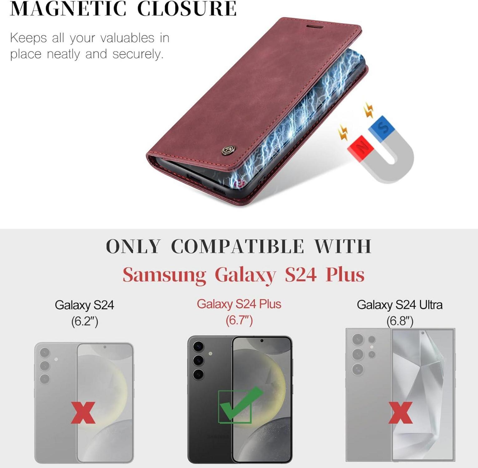 Samsung Galaxy S24 Plus 5G Handyhülle Premium Leder Flip