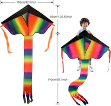 Großer Kinder-Drachen Regenbogen Einleiner Flugdrachen