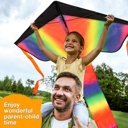 2er Set Große Regenbogen Drachen für Kinder ab 3 Jahren, 108x65cm