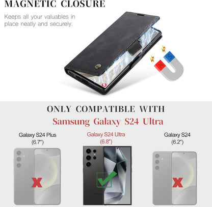 Samsung Galaxy S24 Ultra 5G Hülle - Premium Leder Flip Case