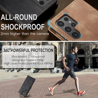 Handyhülle Samsung Galaxy S24 Ultra 5G Premium Leder Klapp Case