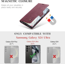 KZB Samsung Galaxy S24 Ultra 5G Hülle Leder Flip Case Magnet