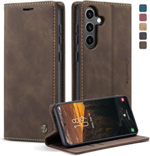 Samsung Galaxy S24 5G Premium Lederhülle mit Standfunktion