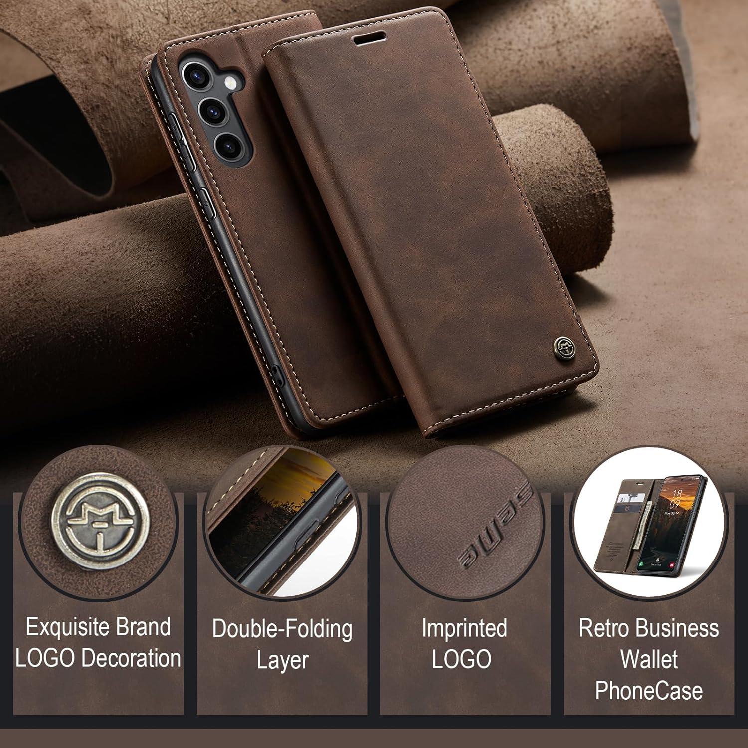 Handyhülle Samsung Galaxy S24 5G Leder Flip Case Kartenfach Standfunktion