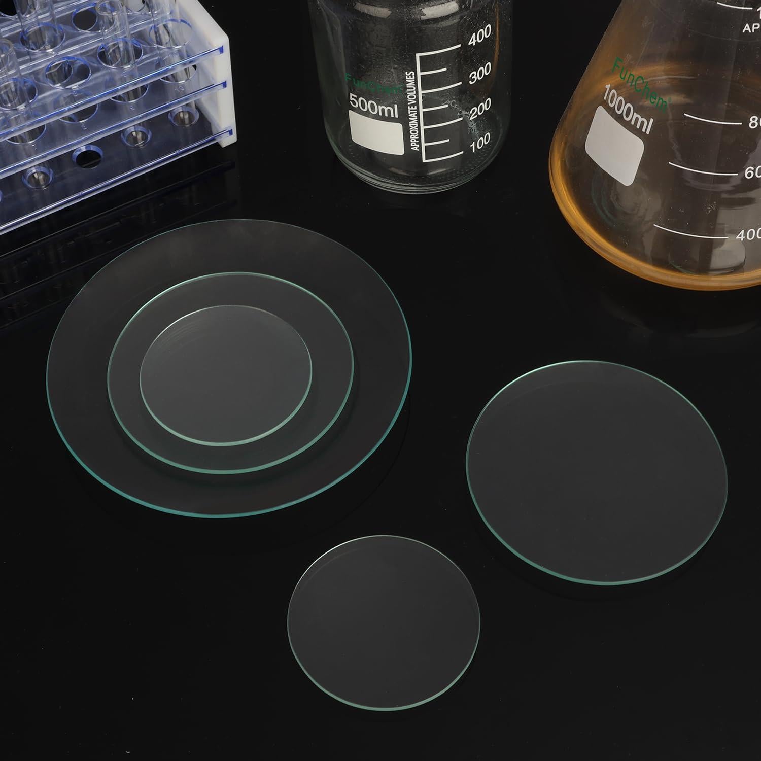 FunChem Lab Uhrglas-Set 10er-Pack 100mm Borosilikatglasanhänger