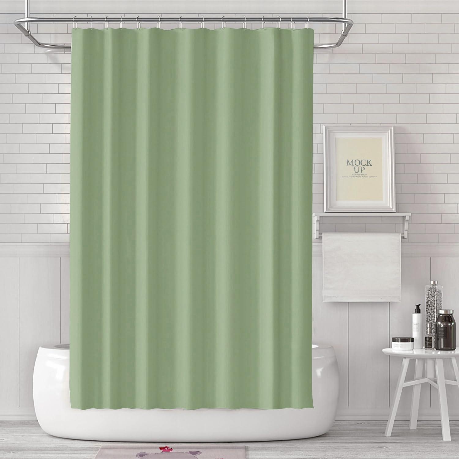 Duschvorhang Anti-Schimmel Wasserdicht Waschbar 180x180 cm Grün
