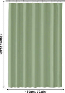 Duschvorhang 180x180 cm Wasserdicht Waschbar PEVA Grün H180
