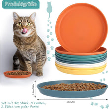 10er Set Katzenfutternäpfe 5,9 Zoll Rund Bunt für