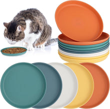 10er Set Bunte Flache Katzennäpfe 5,9 Zoll für Nass & Trockenfutter