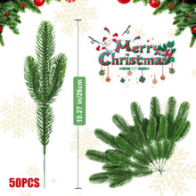 Künstliche Tannenzweige 50 Stück für Weihnachtsdeko DIY