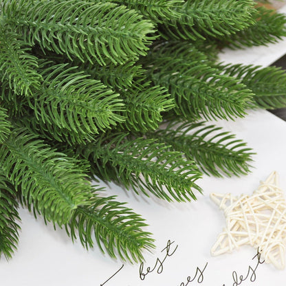 Künstliche Tannenzweige Weihnachtsdeko Kiefernzweig 50 Stück