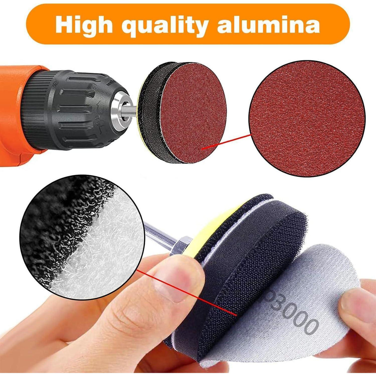 Schleifscheiben 50mm Klett P800 Körnung 100 Stück