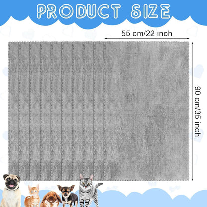 10x Waschbare Kleintierdecken Grau 35x22 Zoll