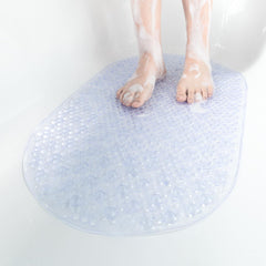 Badewannenmatte rutschfest Transparent 68 x 38 cm Saugnäpfe BPA frei