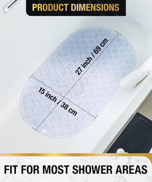 Antirutschmatte Oval 68x38cm Badewanne Duschmatte Saugnäpfen