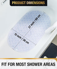 Antirutschmatte Oval 68x38cm Badewanne Duschmatte Saugnäpfen