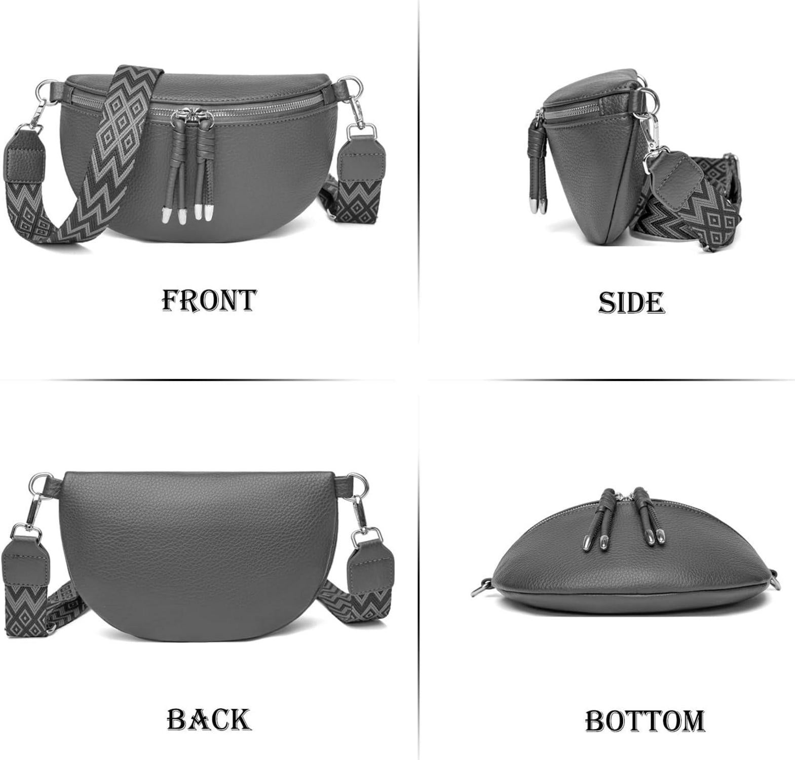 Umhängetasche Damen Stylisch Crossbody Bag Breiter Gurt