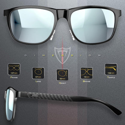 ATTCL Polarisierte Fahren Sonnenbrille Al-Mg Metall Rahme Ultra Leicht