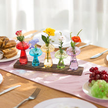 Glasseam Pilz Glas Vasen Set 5er Deko Bunt Modern