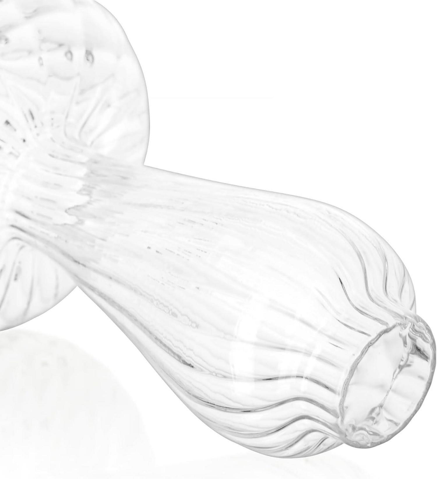Klar Glas Pilzvasen Set Mini Vasen Tischdeko 5er Holzrand