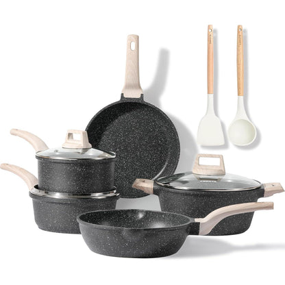 CAROTE Granit Antihaft-Töpfe und Pfannen-Set - Hohe
