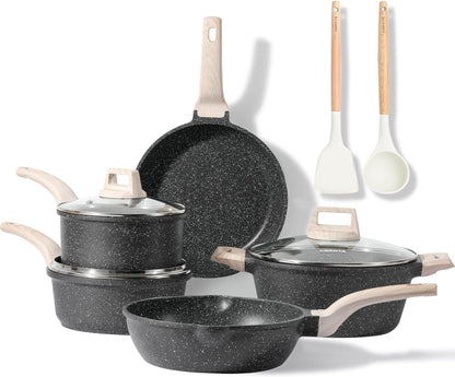 Granit Antihaft-Töpfe und Pfannen Set für einfaches Kochen