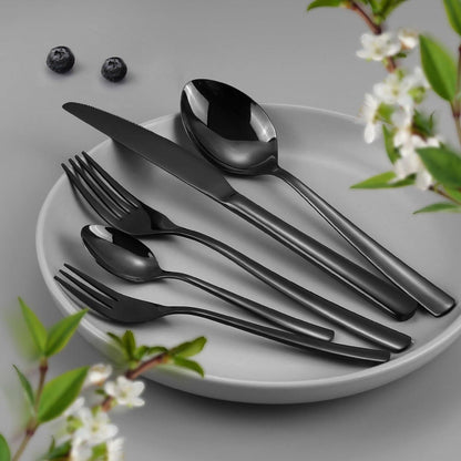 Besteckset Edelstahl Schwarz 30-teilig für 6 Personen