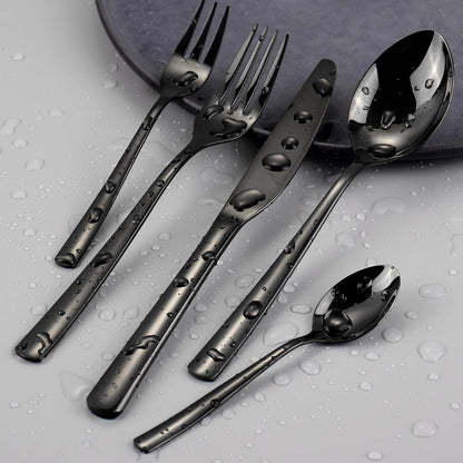 Besteckset Edelstahl Schwarz 30-teilig für 6 Personen