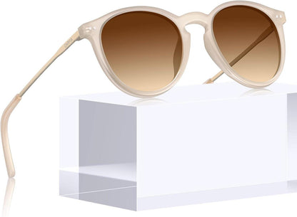 Polarisierte Sonnenbrille UV400 Schutz Retro Vintage Rund