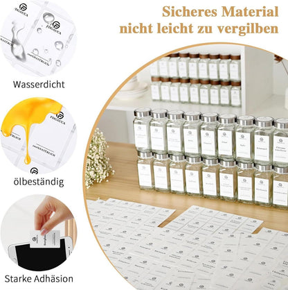 24 Gewürzgläser Eckig 120ml mit Streueinsatz Borosilikatglas