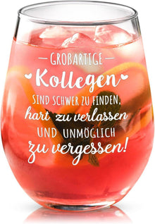 Weinglas Abschiedsgeschenk Lustige Kollegen Spruch 17oz