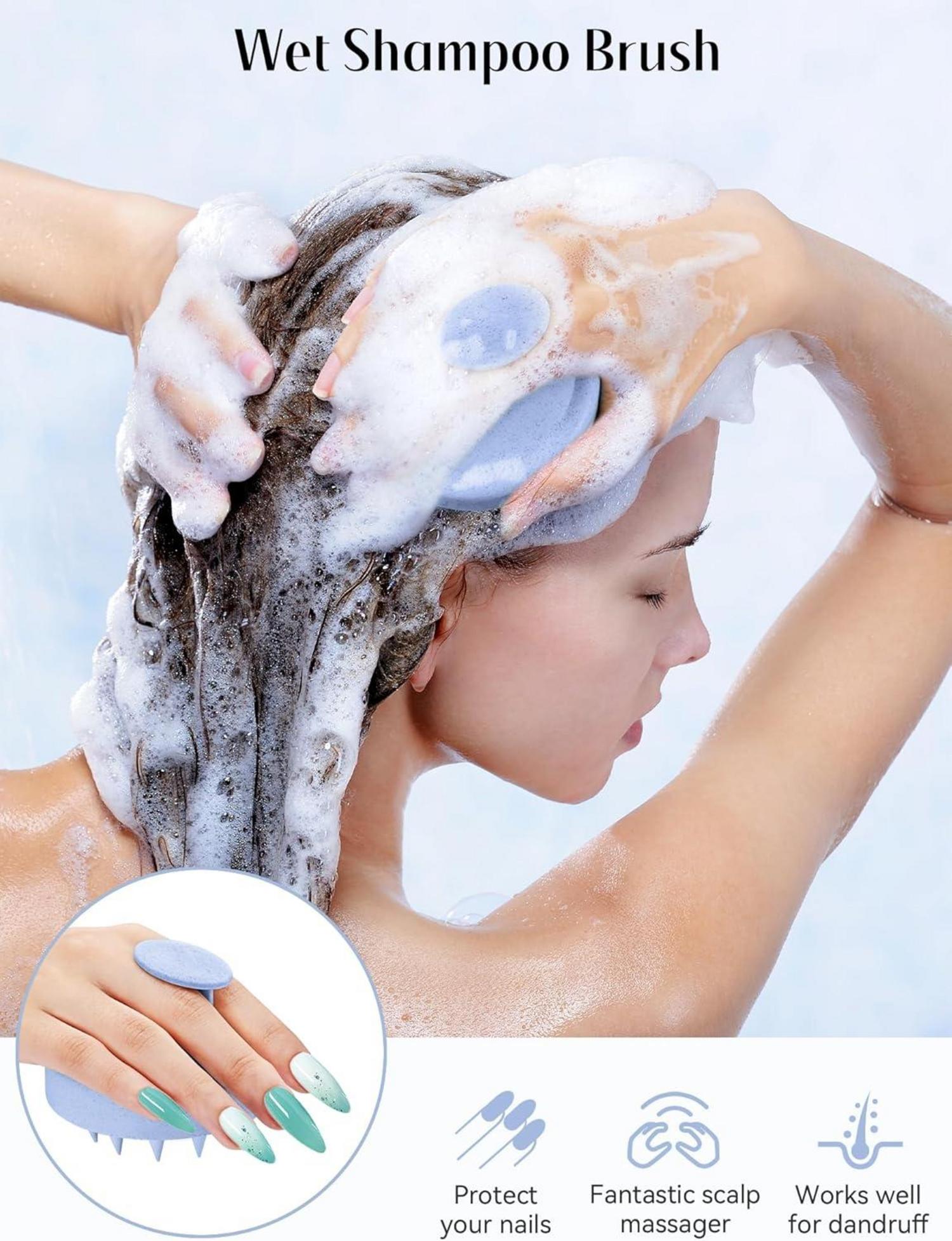 Kopfhaut Massagebürste Haarmassagebürste Entspannen Schwarz