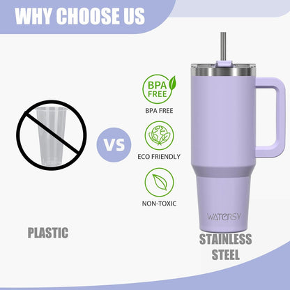 Isolierter Kaffeebecher to Go Doppelwandiger Edelstahl Vakuum Thermobecher Lila 40oz