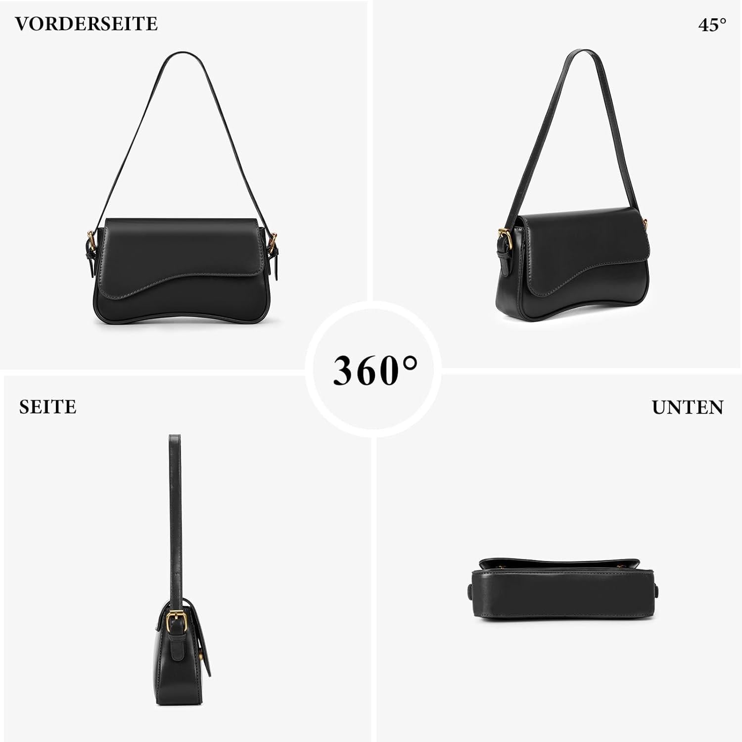 TIAASTAP Handtasche Mädchen Leder Vintage Aesthetic y2k Schultertasche