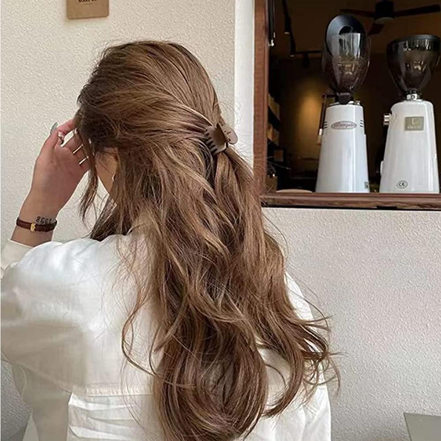 4er Set mittelgroße matte Klauen-Haarspangen für Frauen