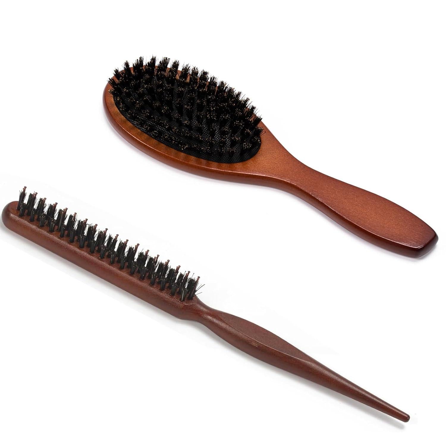 Sleek Look Haarbürste 2er-Pack Wildschweinborsten Bürste Haare