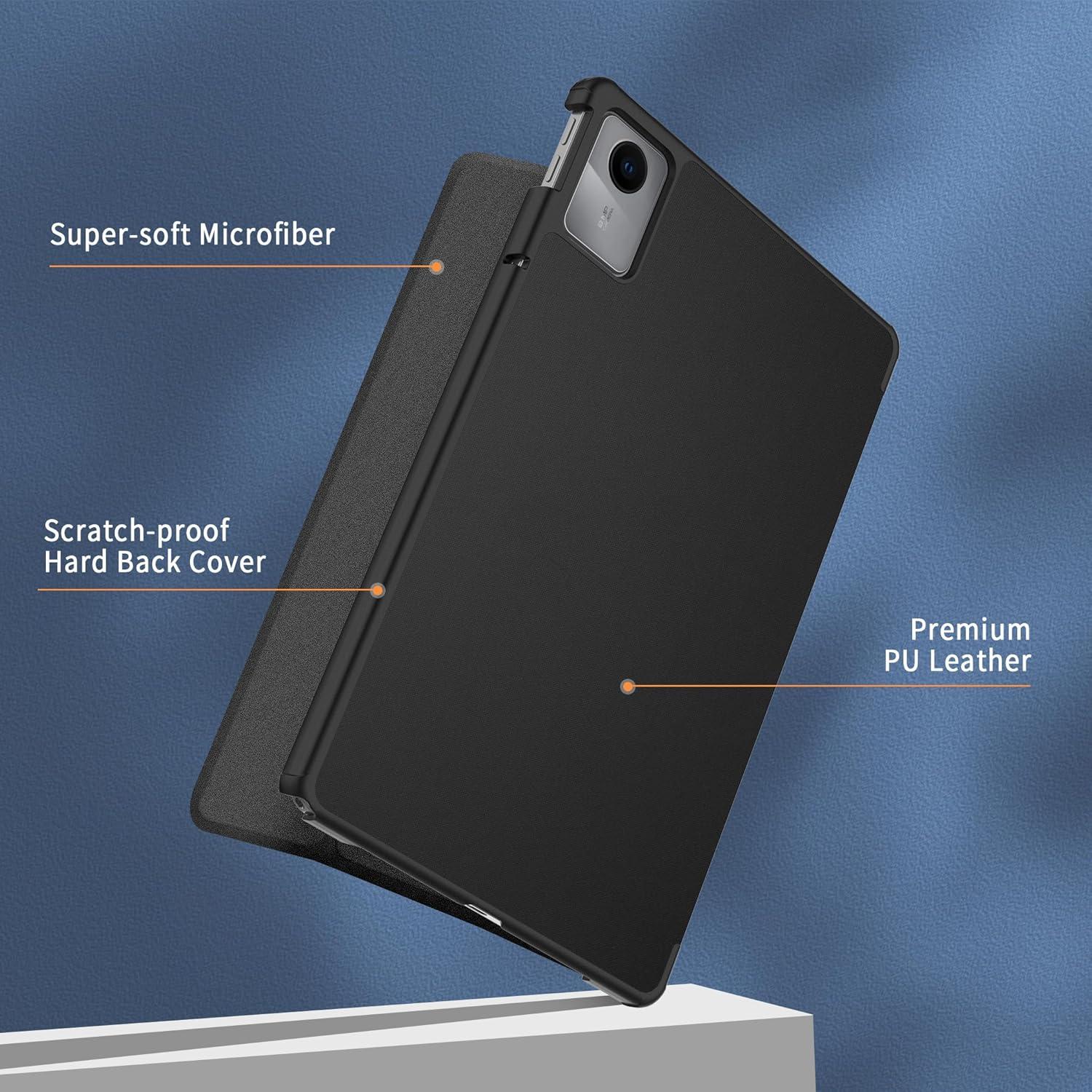 EasyAcc Hülle für Lenovo Tab M11 11 Zoll - Schwarz, Dünn, Standfunktion