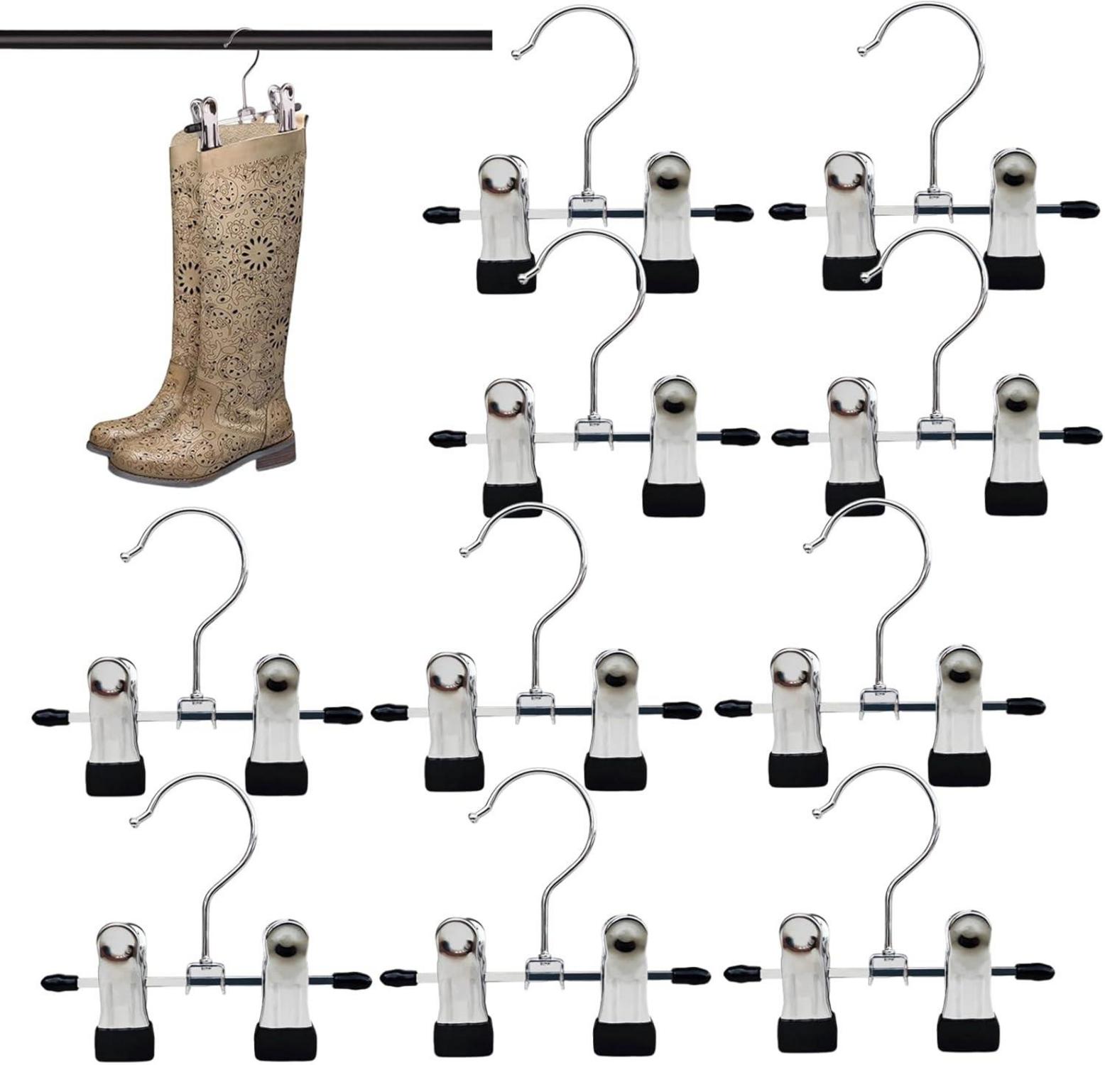 Metall Klammerhaken Kleiderbügel Stiefel Clips Rutschfester Haken